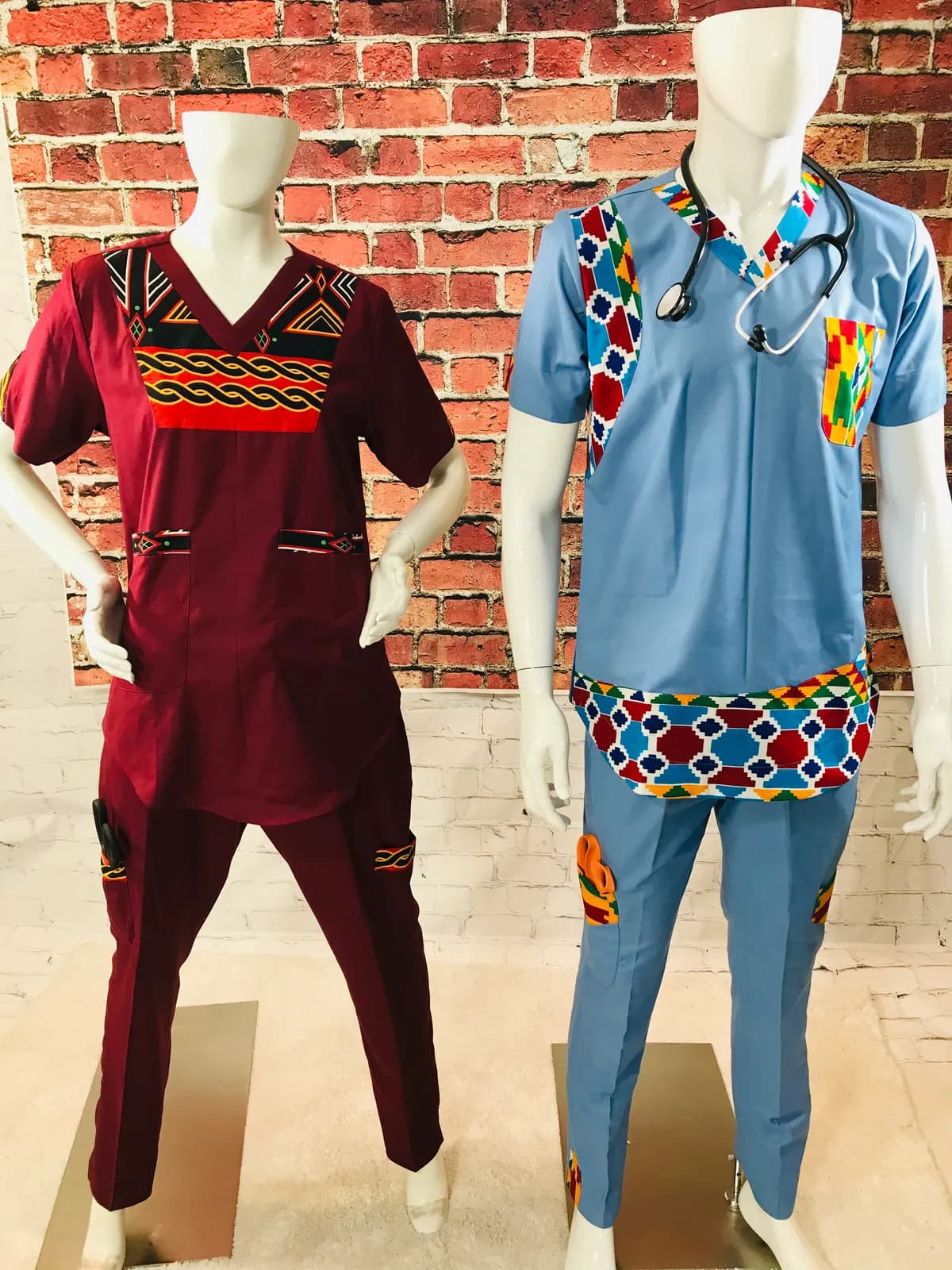 Female Ankara afriture scrubs