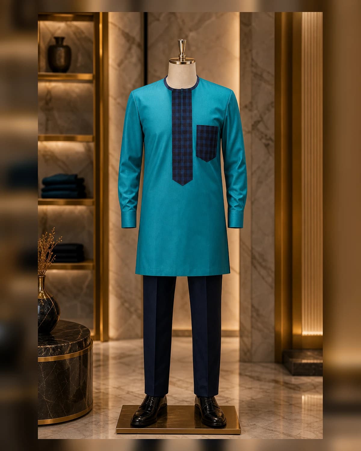 AFRICAN MENS CLOTHING TOPS — fabric detail