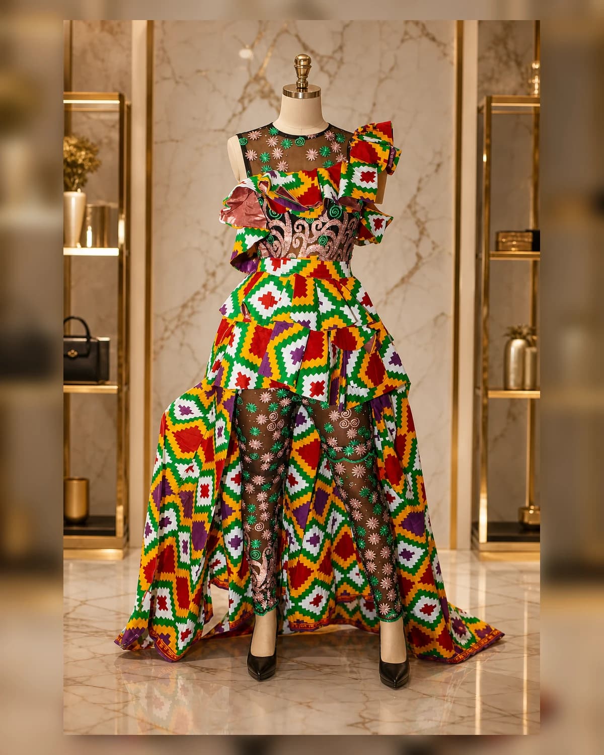 Ayeadio backflow party gown — styled