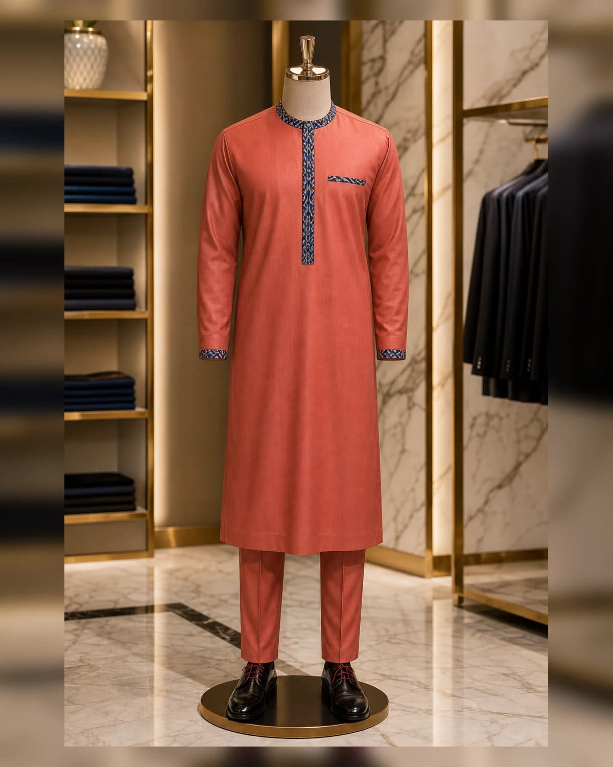 Ayeadio Bami Senator Suit — fabric detail