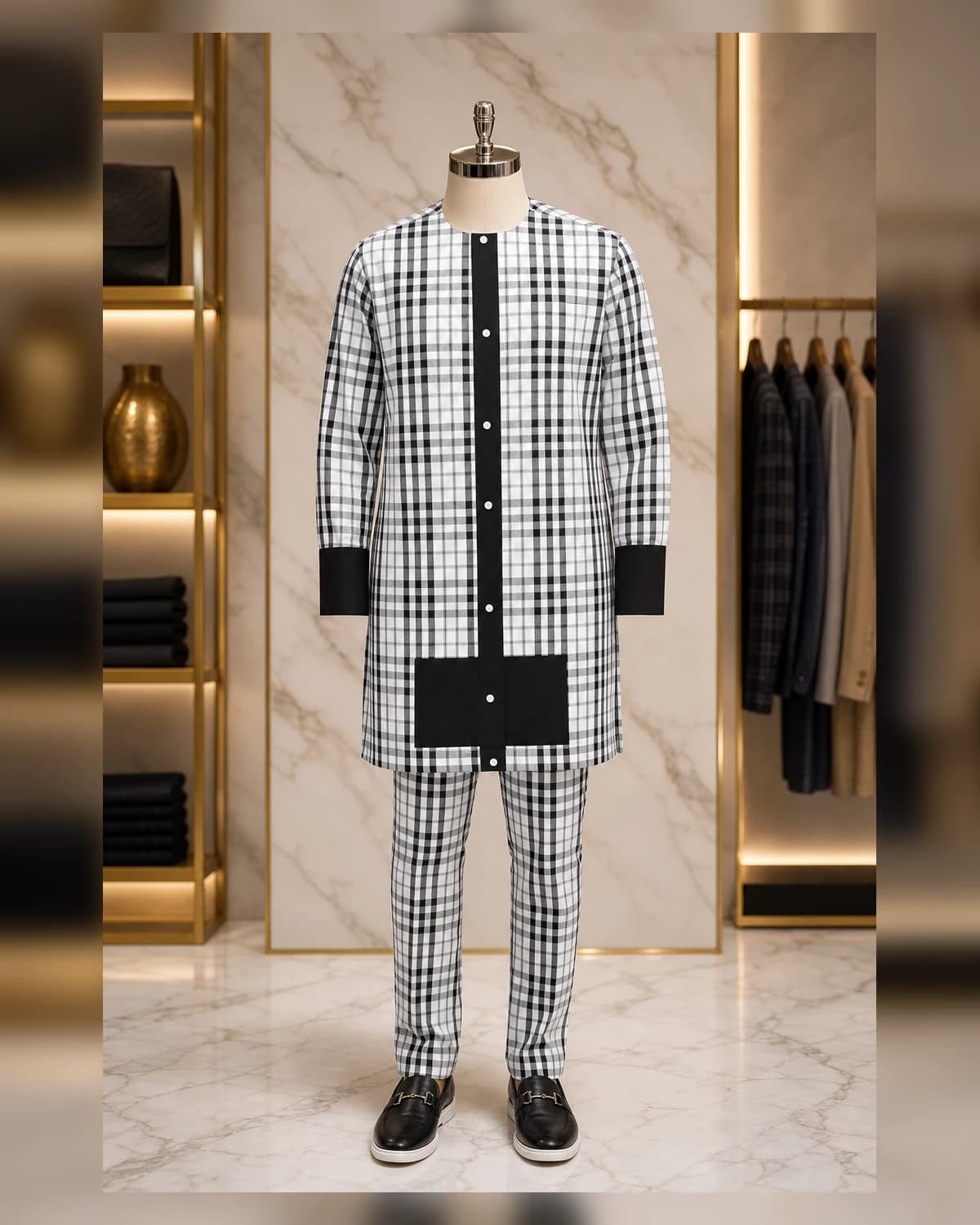 Ayeadio Check Senator — styled