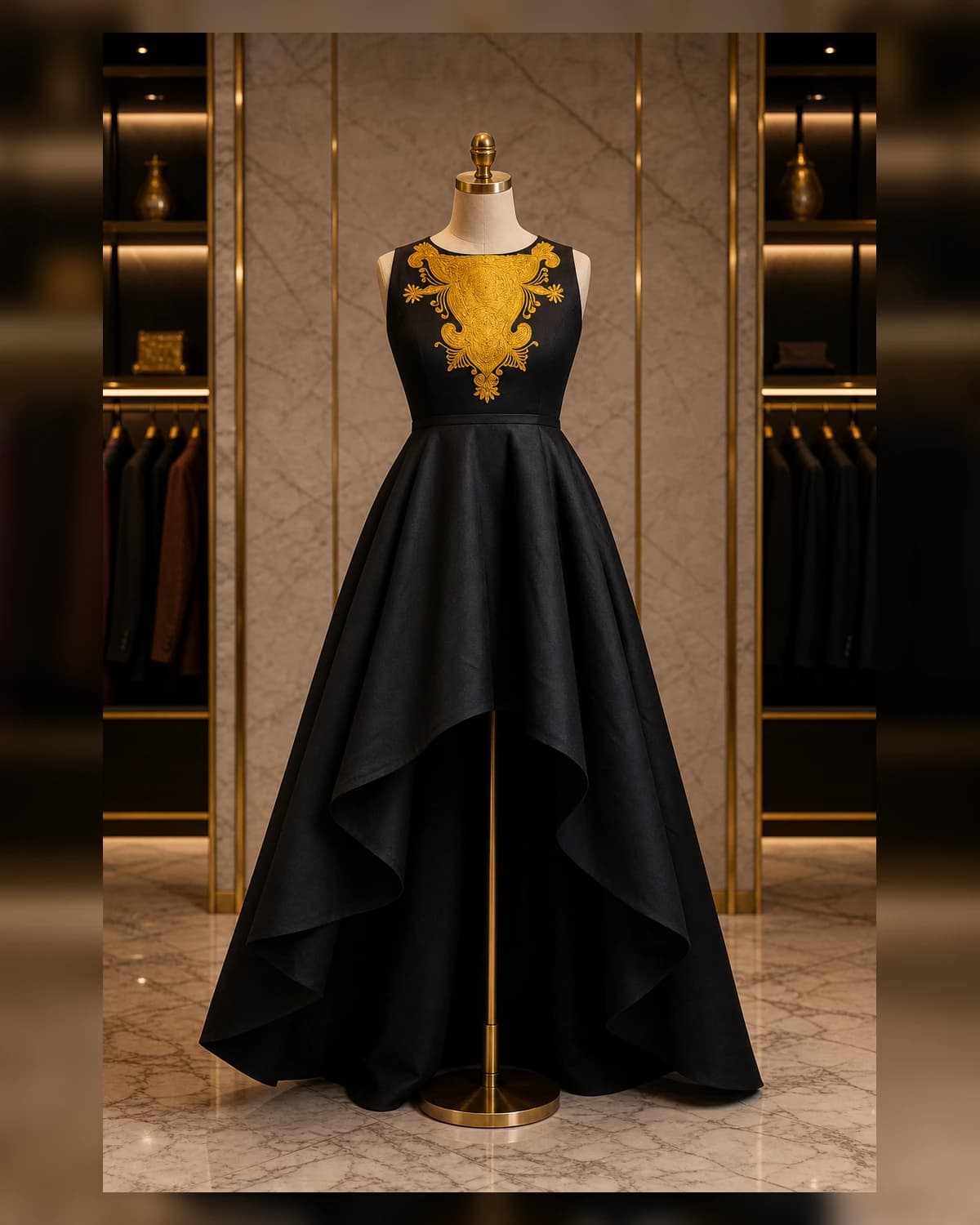 Ayeadio Cocktail embroidery dress — fabric detail