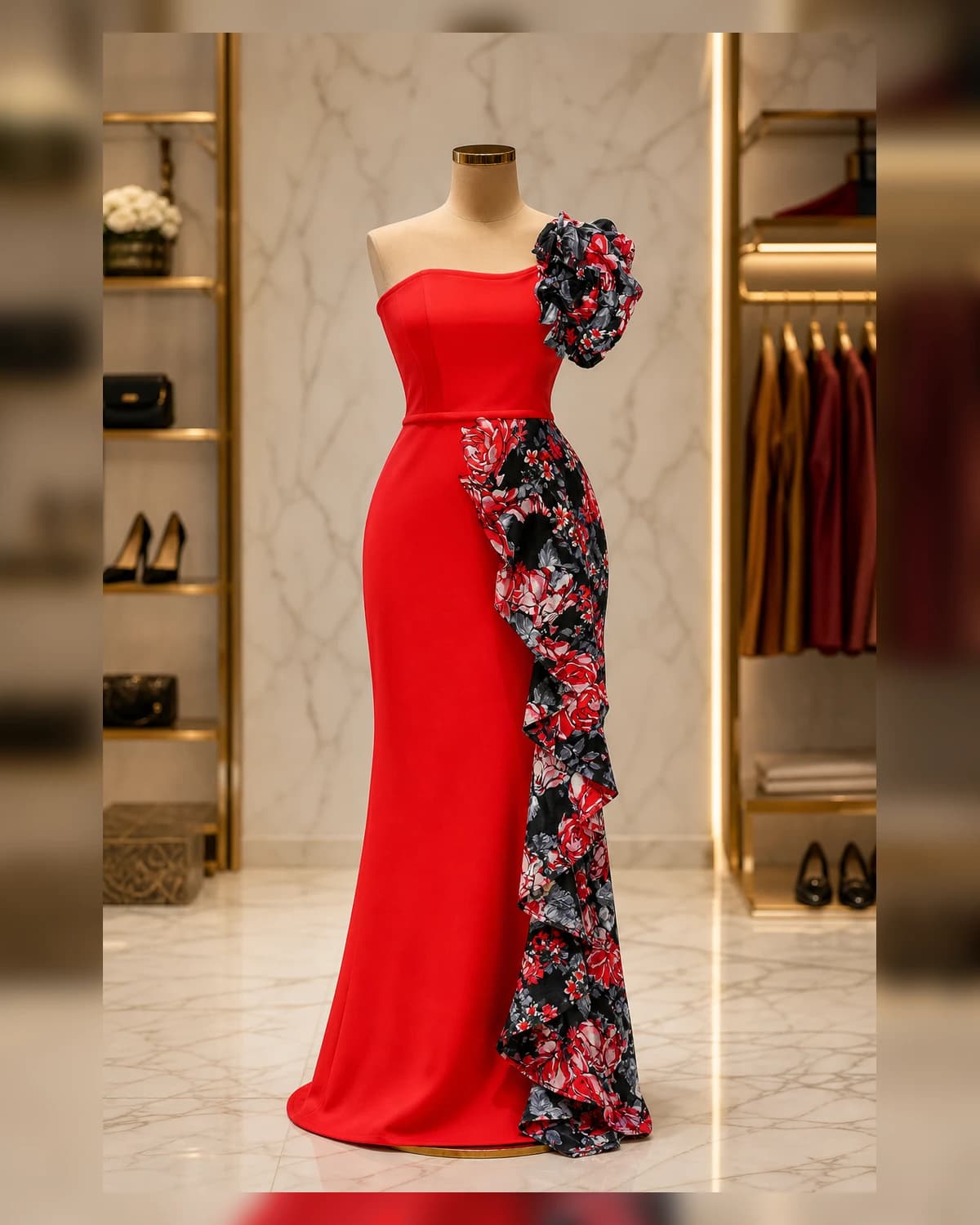 Ayeadio Fashion Bouquet Dress Long — view 4