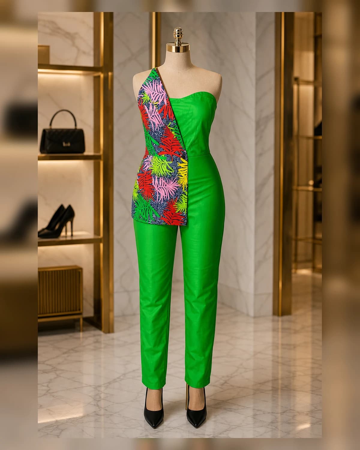 Ayeadio One sided jumpsuit — fabric detail
