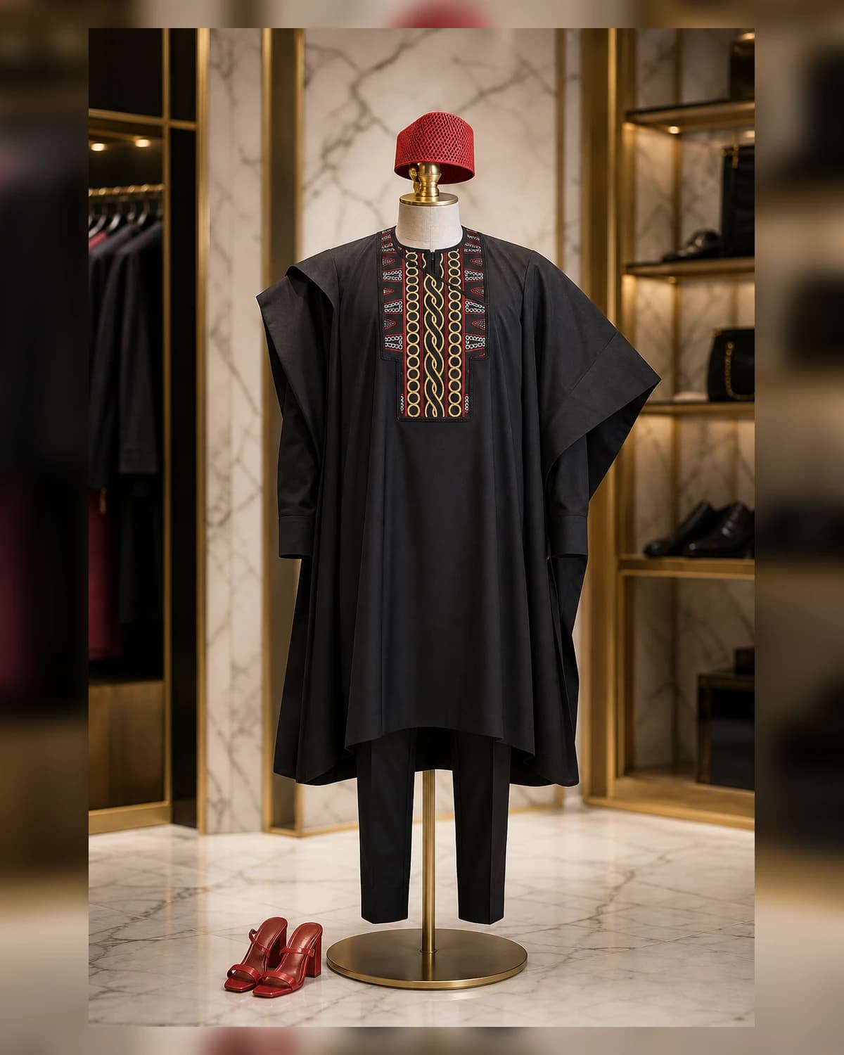 Black female 3 piece agwada — styled