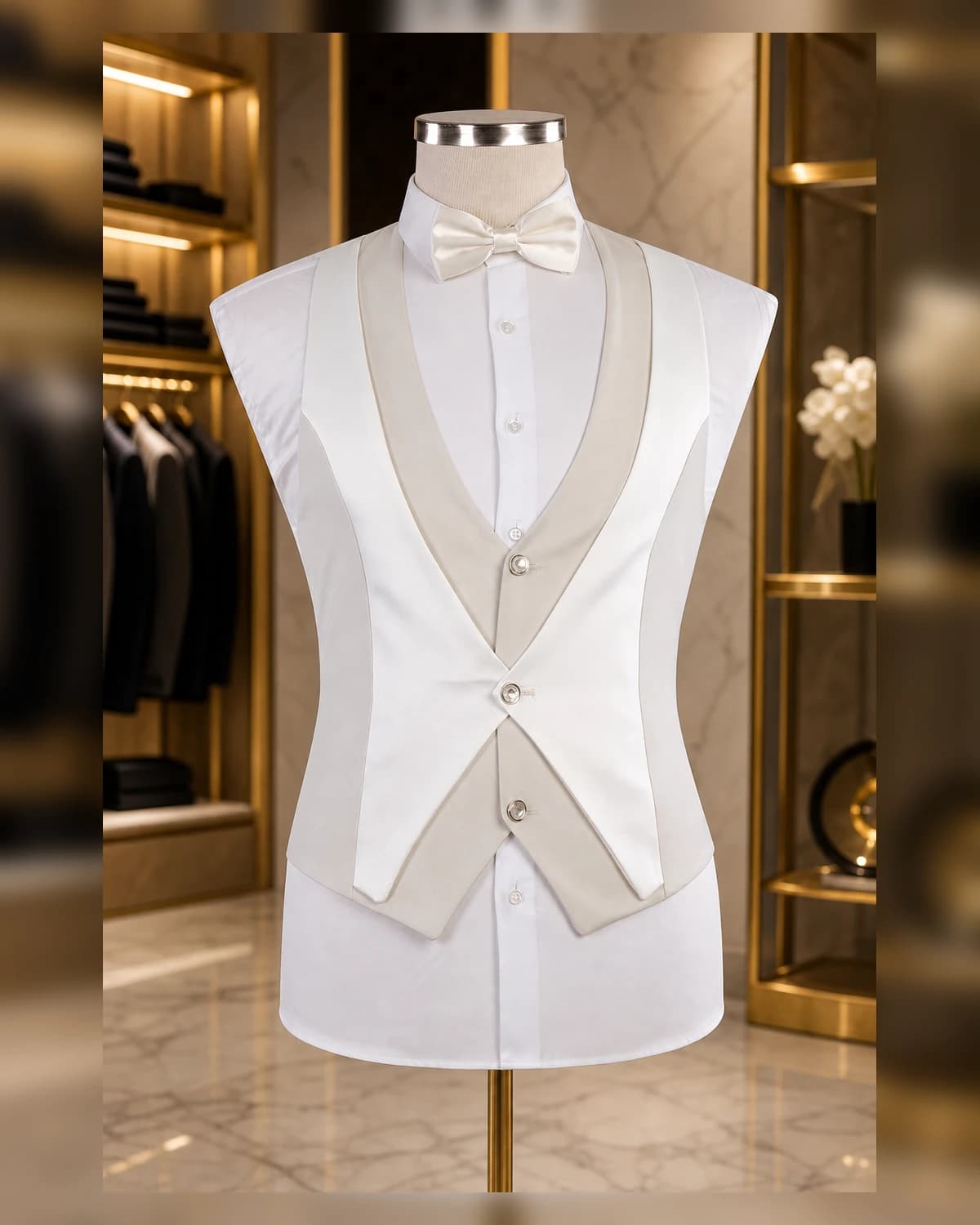 Burgundy Fashion Vest — fabric detail