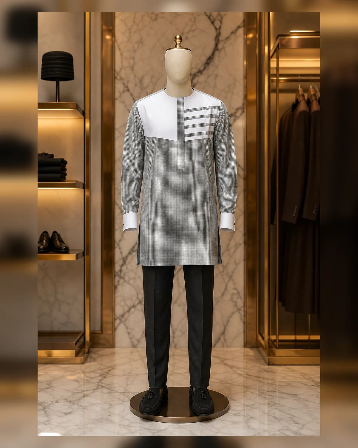 classy Black squares afriture — styled