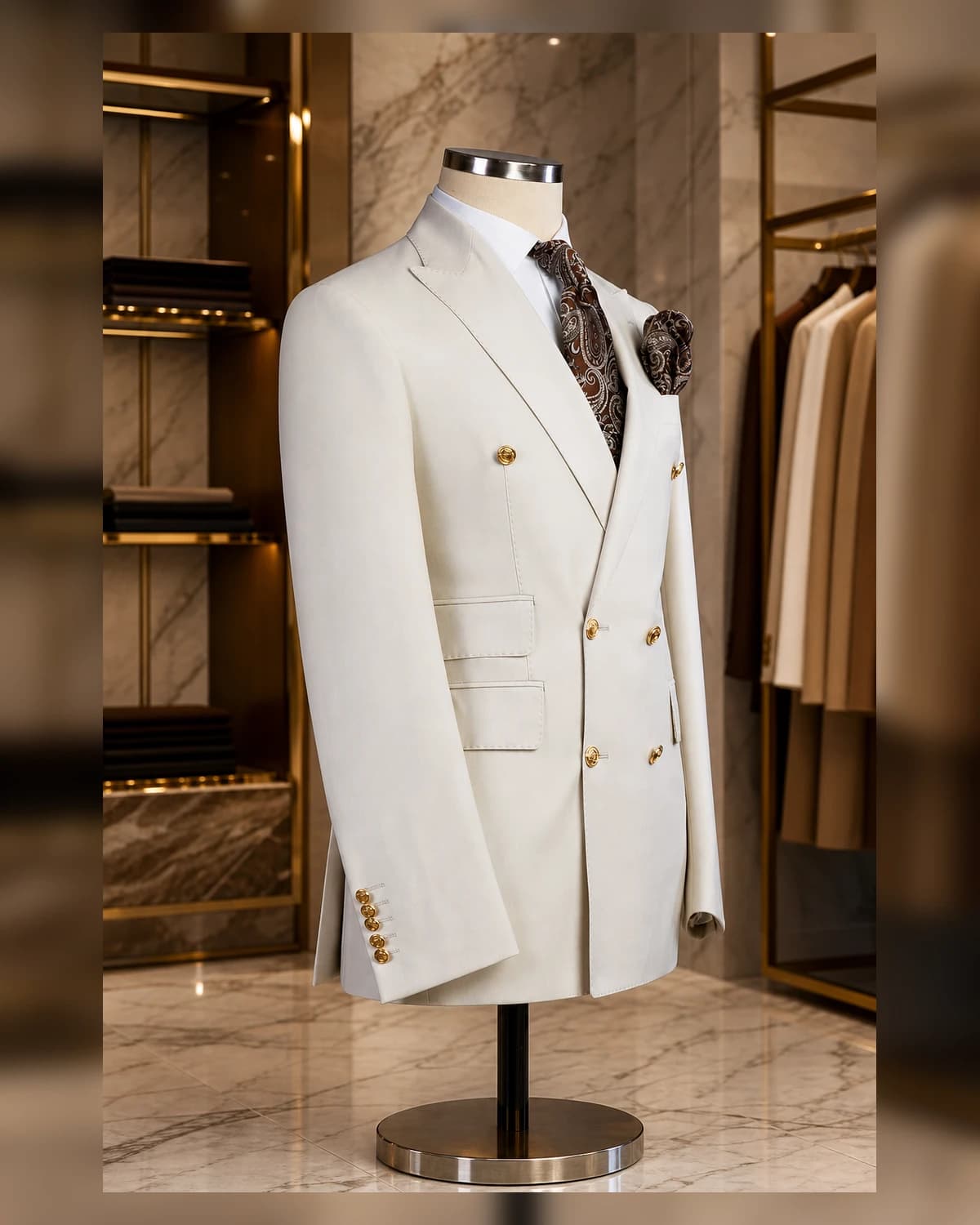 Classy Breasted Slim fit suits — view 4