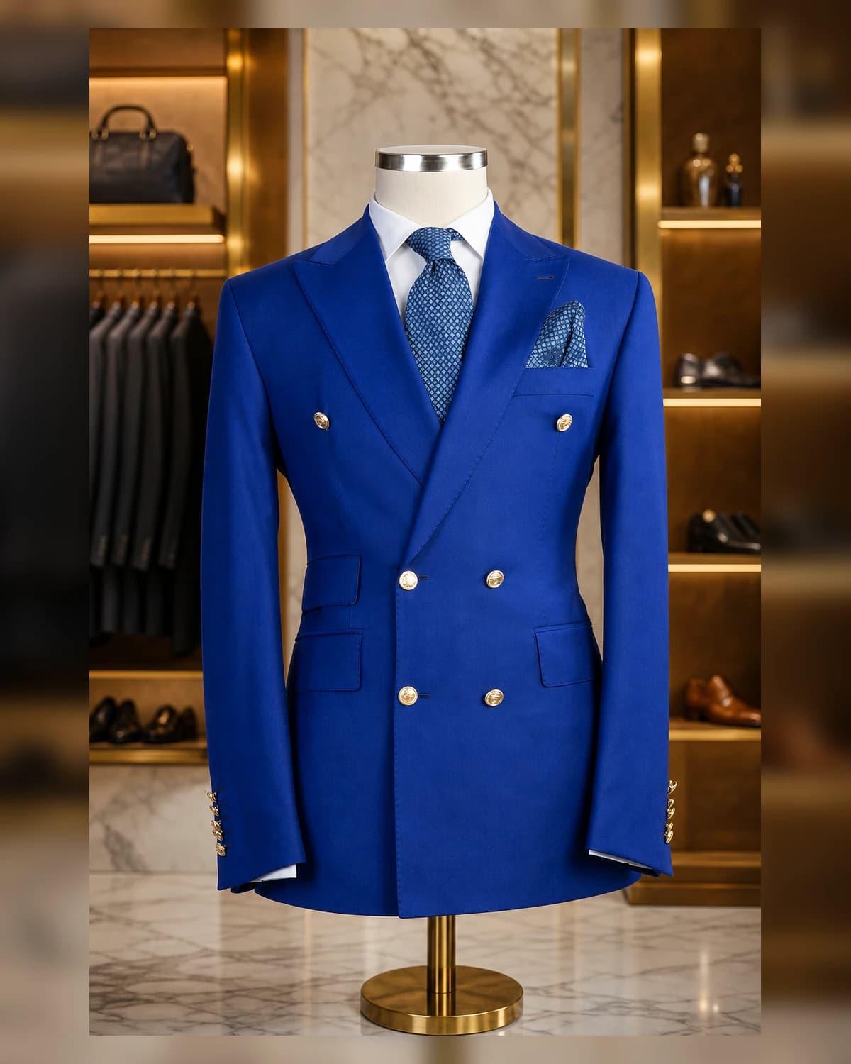 Classy Breasted Slim fit suits — view 9