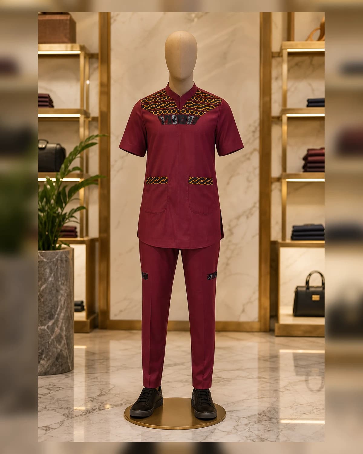 Female African print scrubs