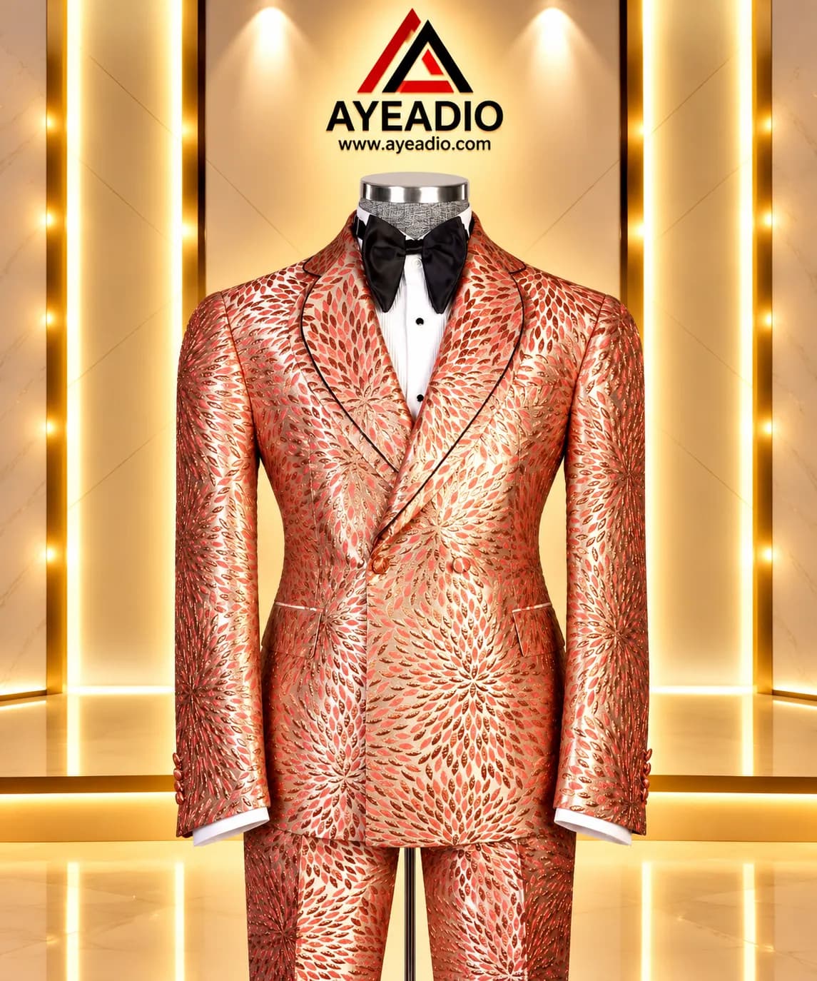 Gold Pimp Suit — fabric detail