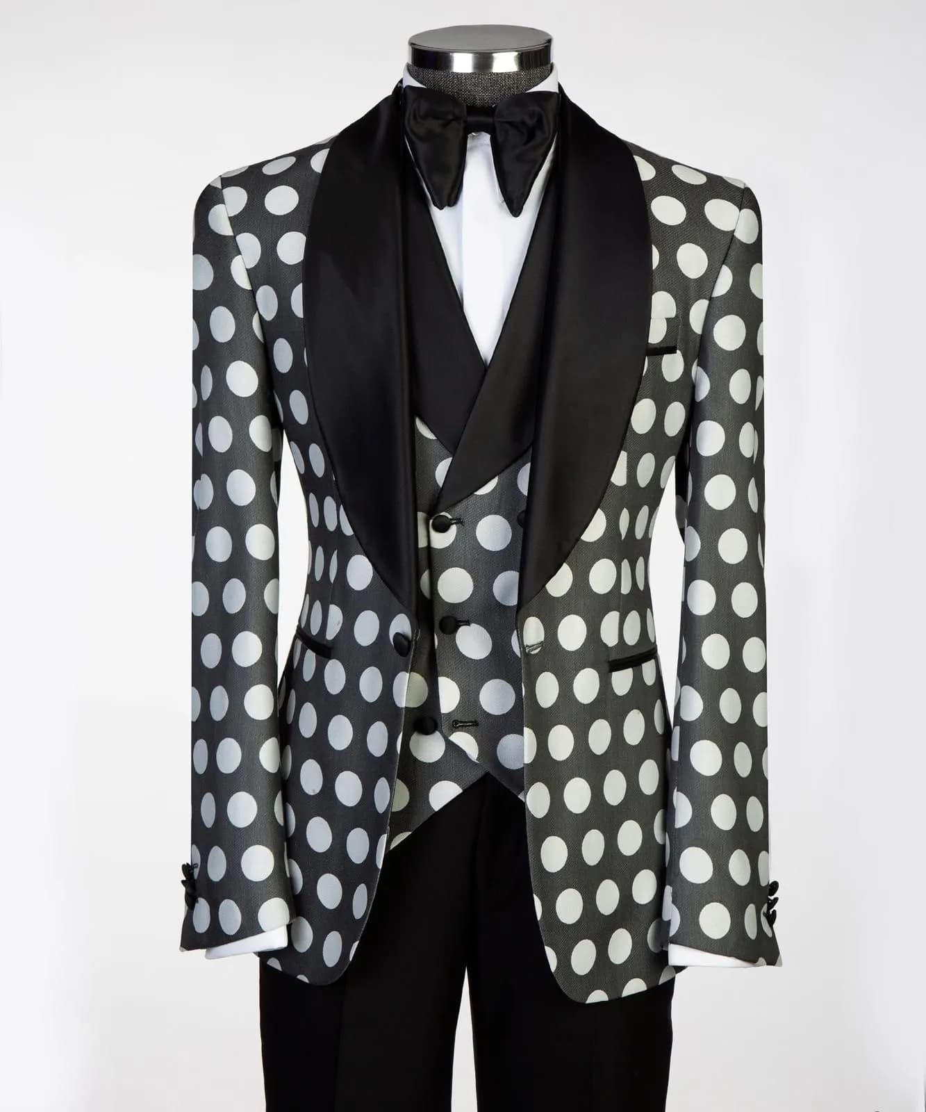 Poker Dot Tuxedo 54 — fabric detail