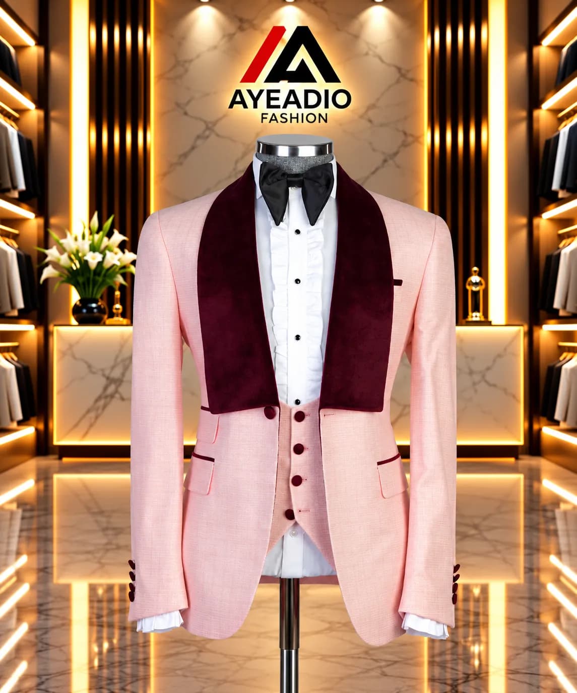 Gold 3 Pieces Tuxedo — view 4
