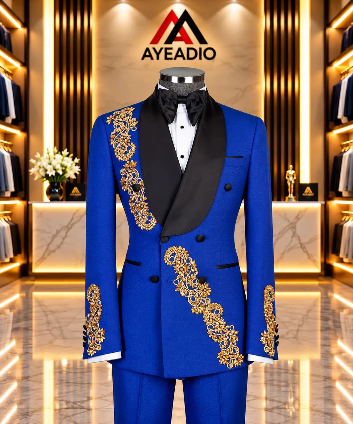 Royal Gray Tuxedo — fabric detail