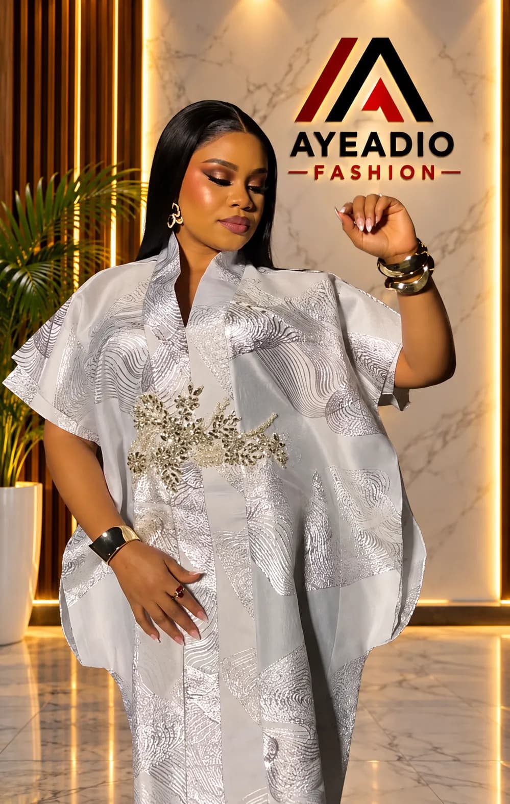 Red Mini Rich Aunty Dress — fabric detail