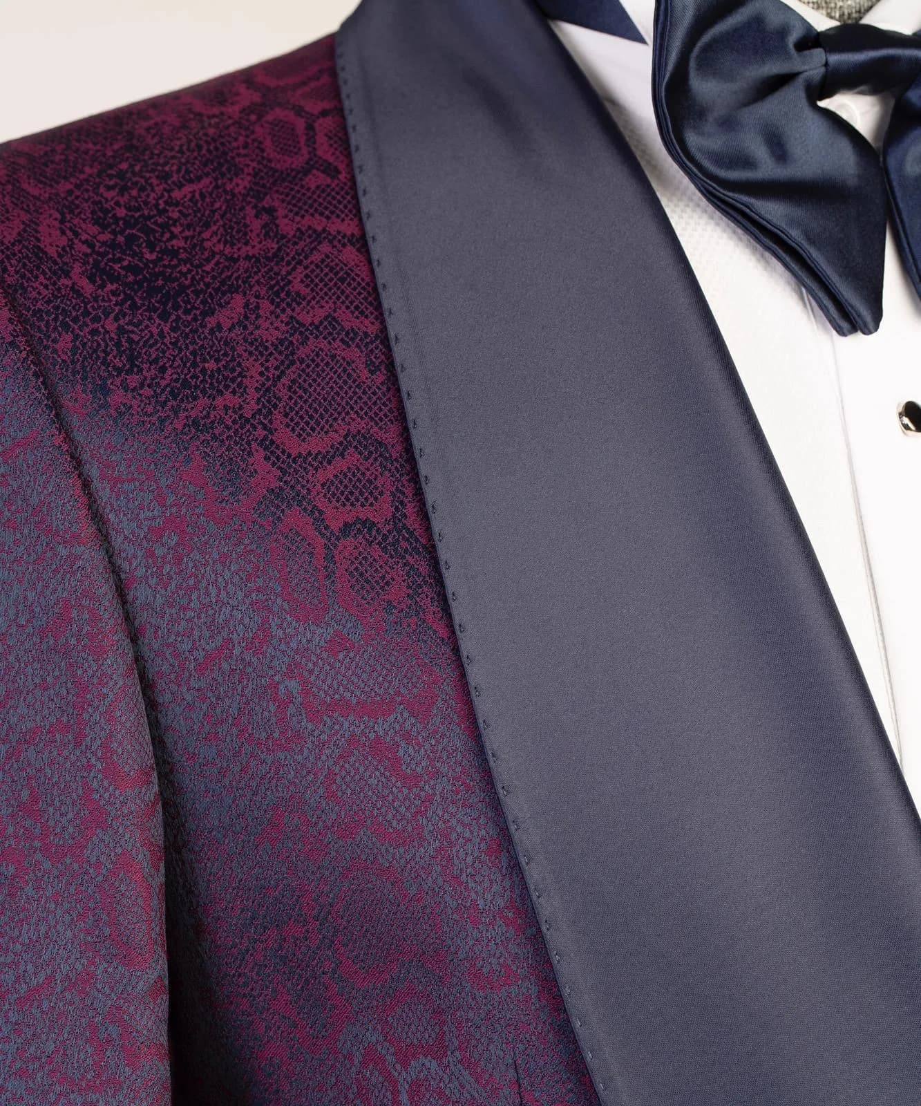 Burgundy Belt Tuxedo — styled