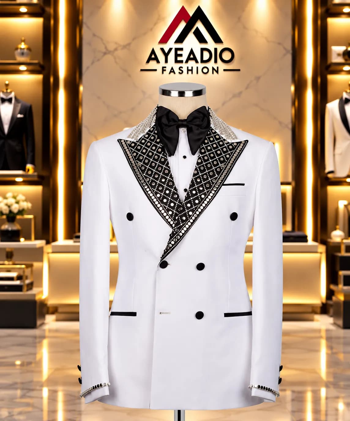 White Breasted Ceremonial Suit 01