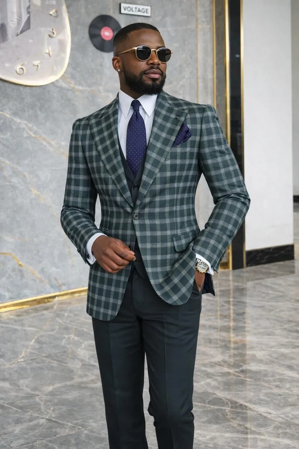 Green Check Suit 48