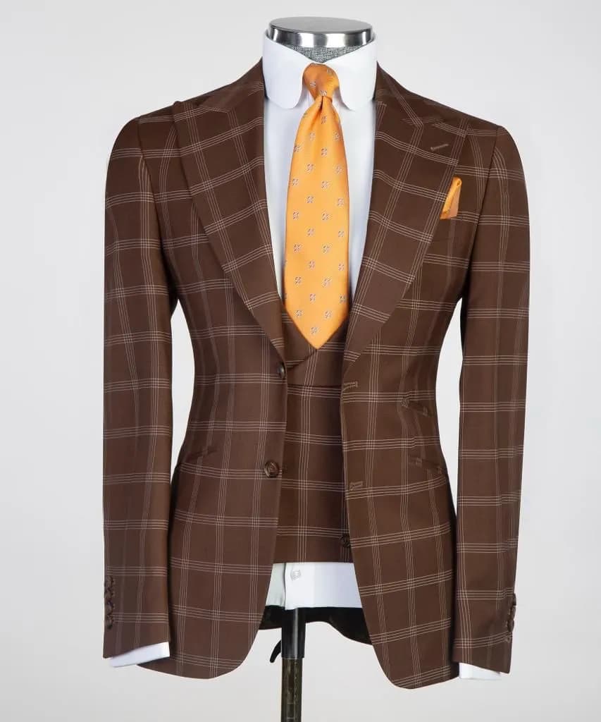 Brown Check Suit