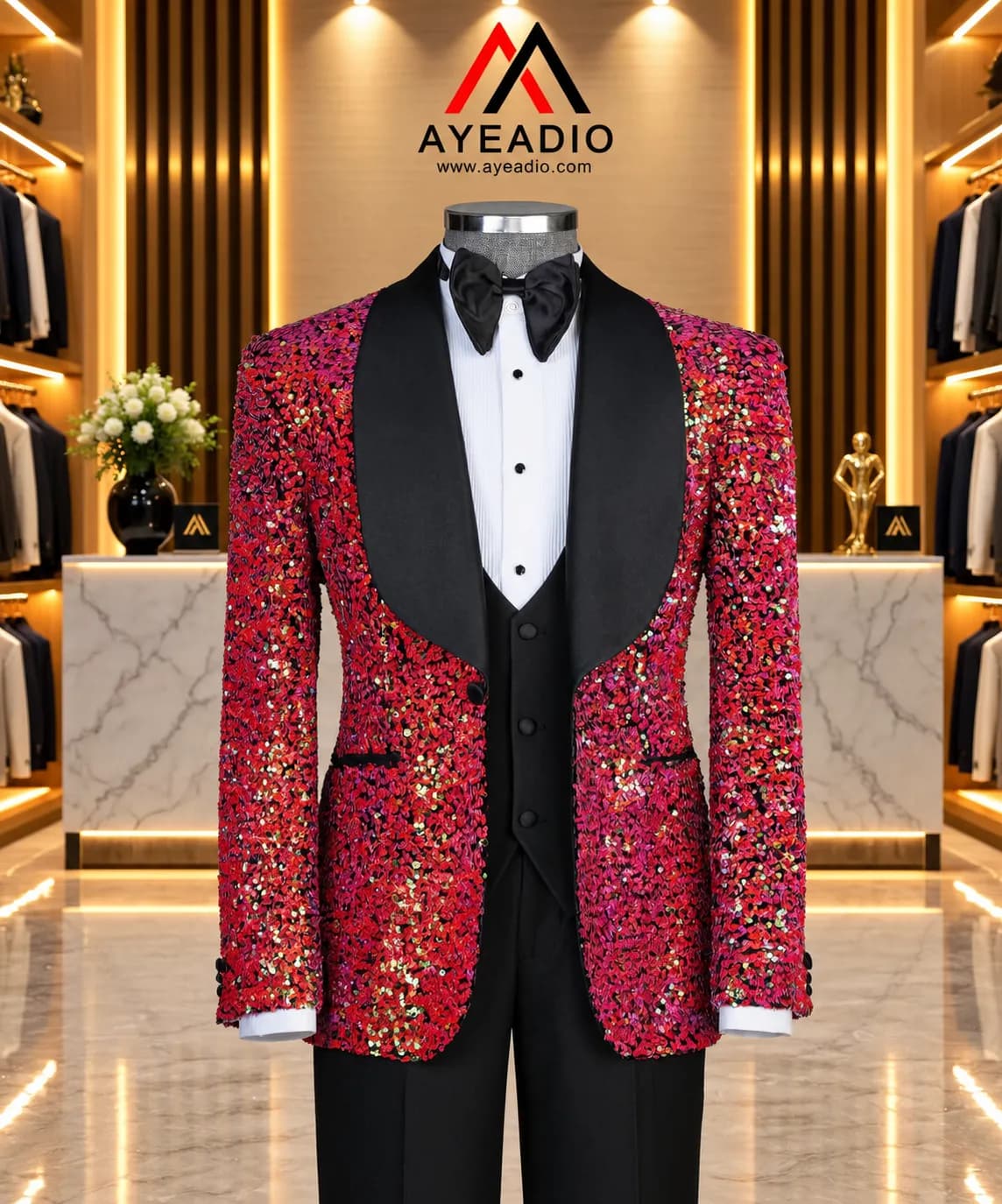 Oval Lapel Tuxedo 01 — fabric detail