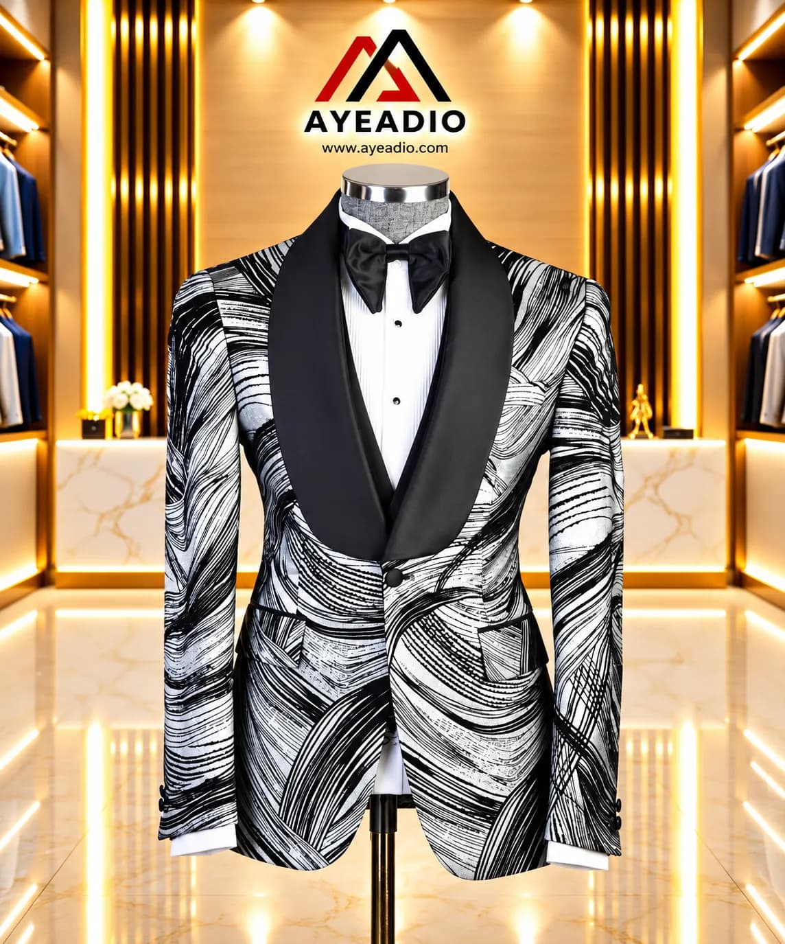 Brown Cloud Tuxedo — fabric detail