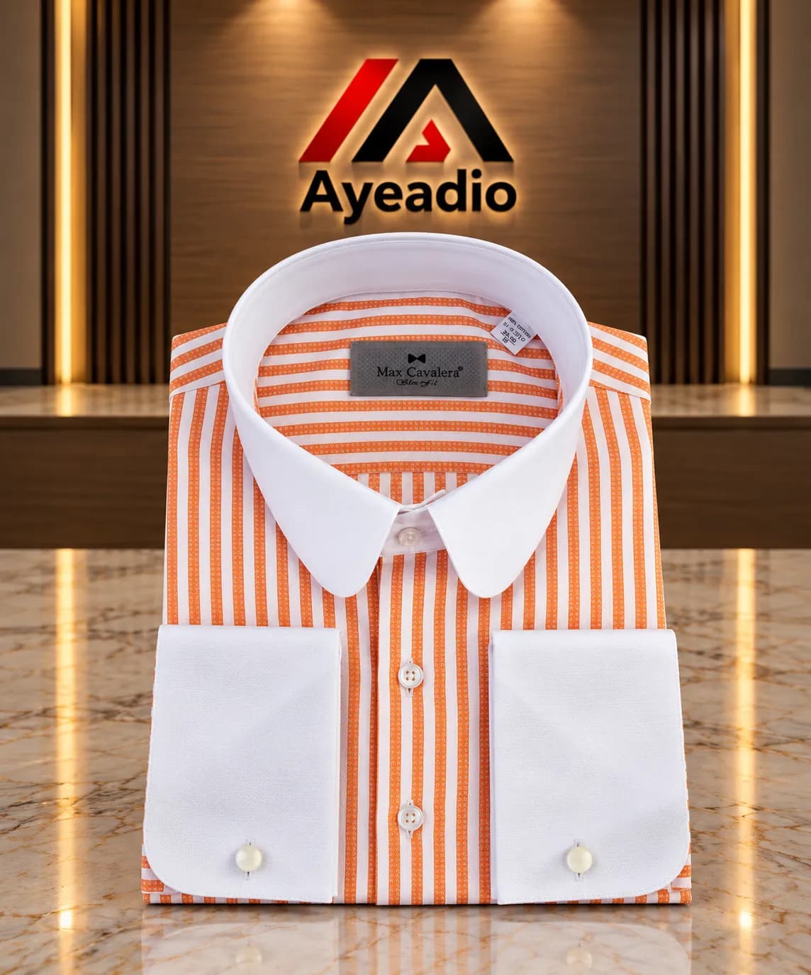Coral Stripe Shirt