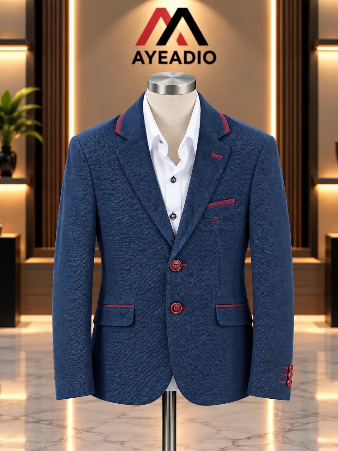 Kids Navy Blue Suit 01