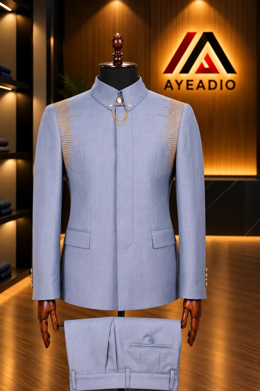 Sky Blue Safari Suit