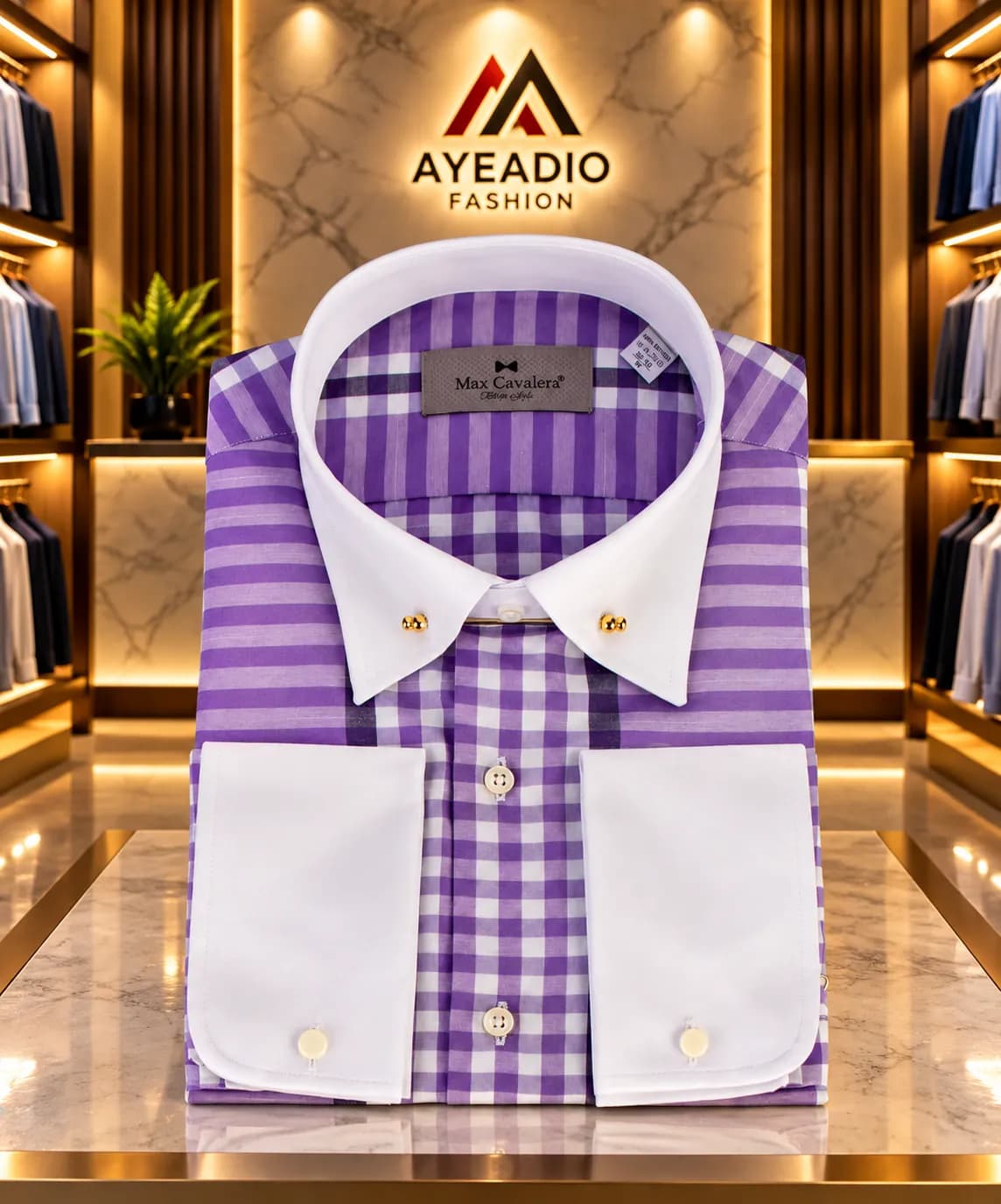 Purple Check Shirt