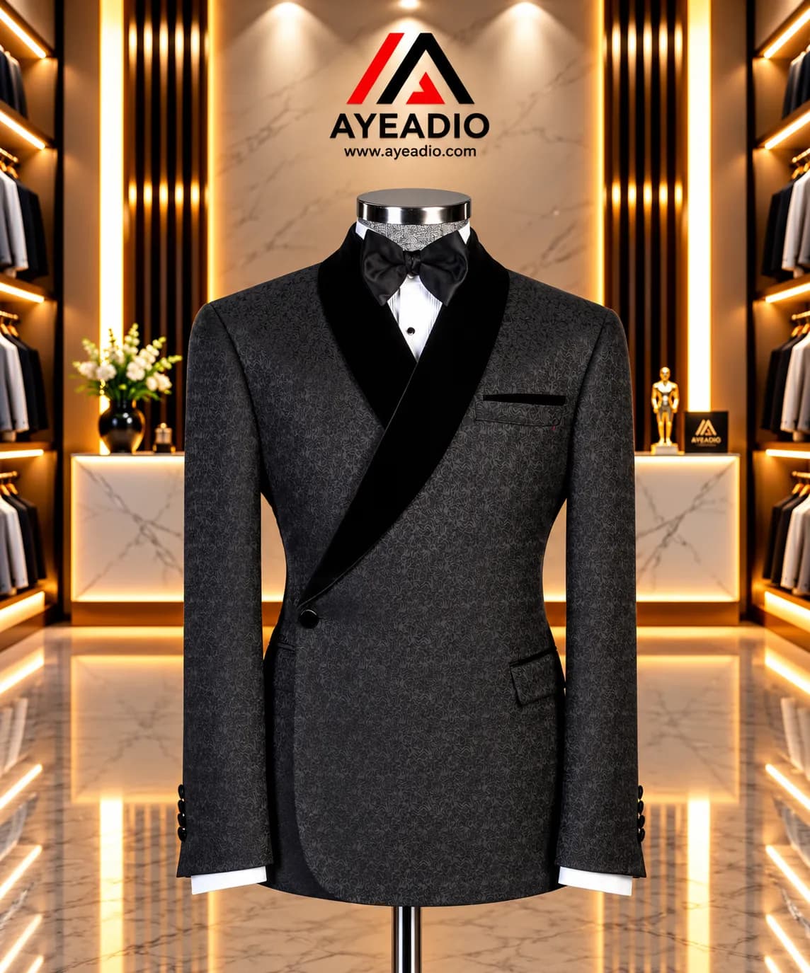 Black Single Breasted Suit