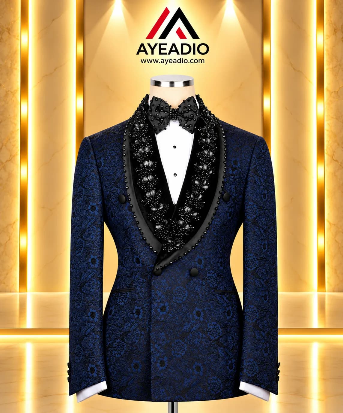 Blue Stones Lapel Tuxedo