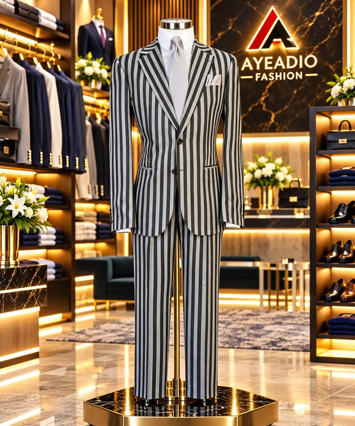 Wide Stripe Suit — view 5