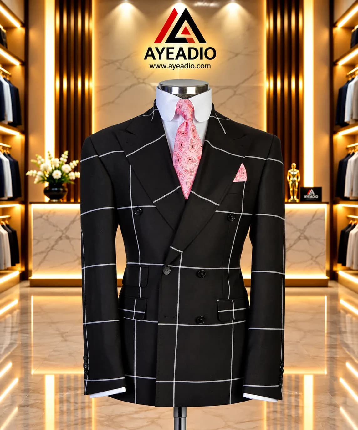 Black Check Suit 02