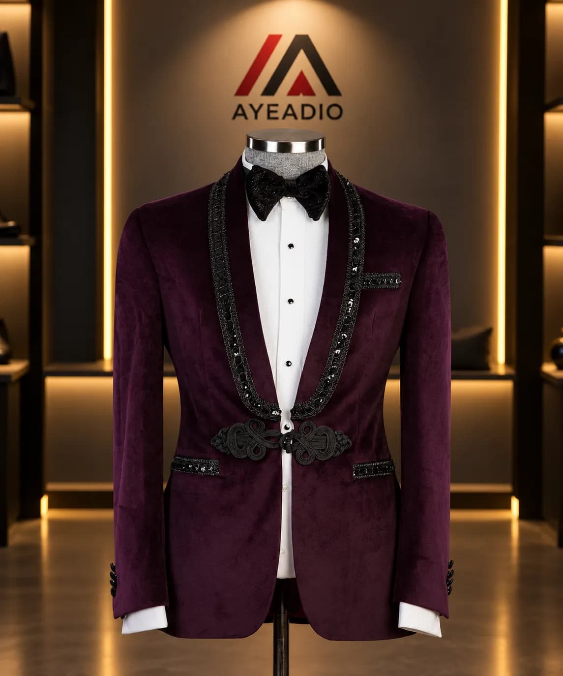 Brown Velvet Tuxedo