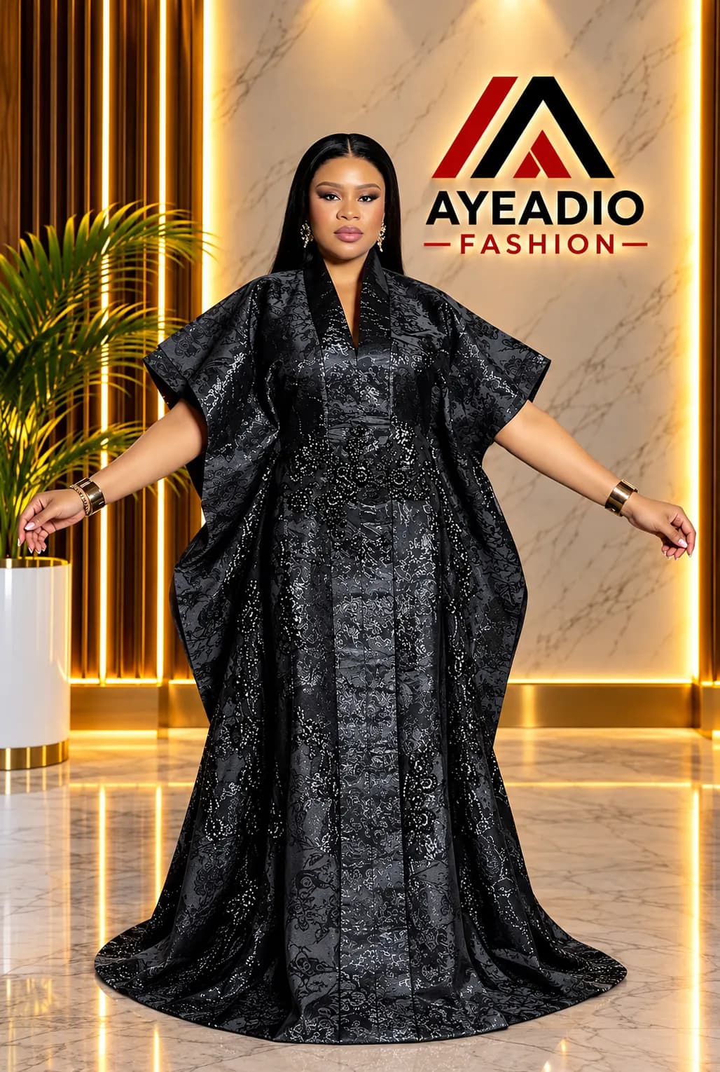 Gold Rich Aunty Dress — styled
