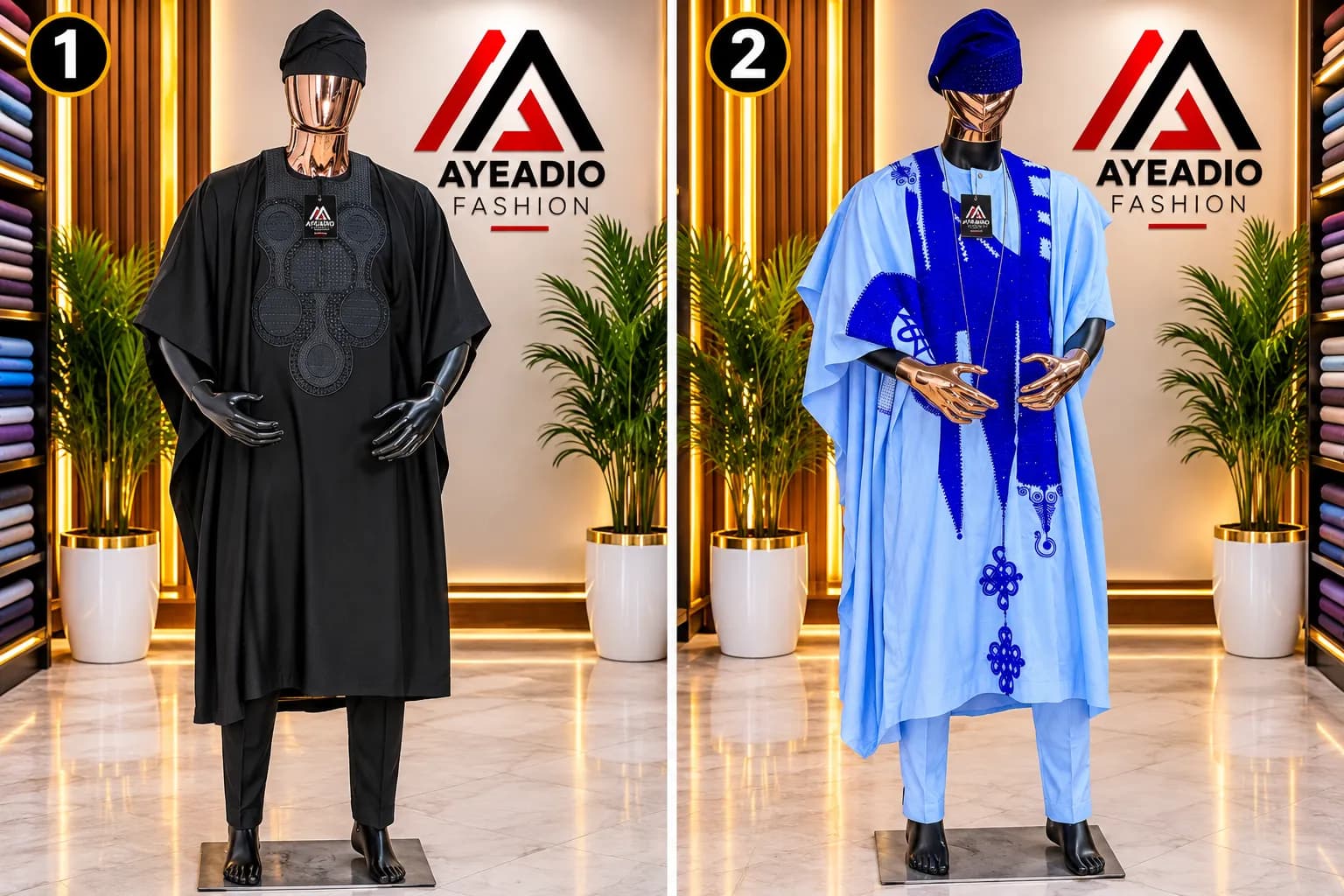 Black Agwada 01 — fabric detail