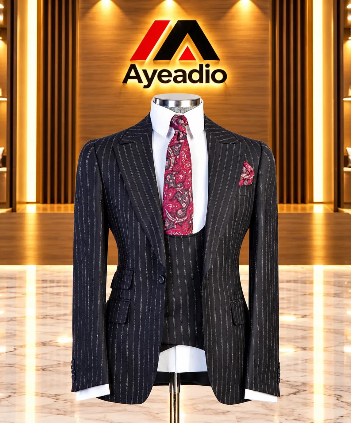 Black Stripe Suit 56