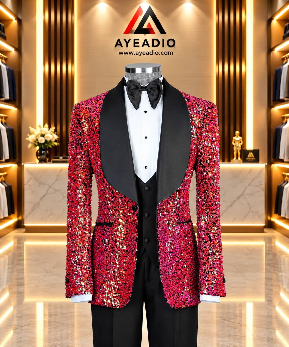 Oval Lapel Tuxedo 02 — fabric detail