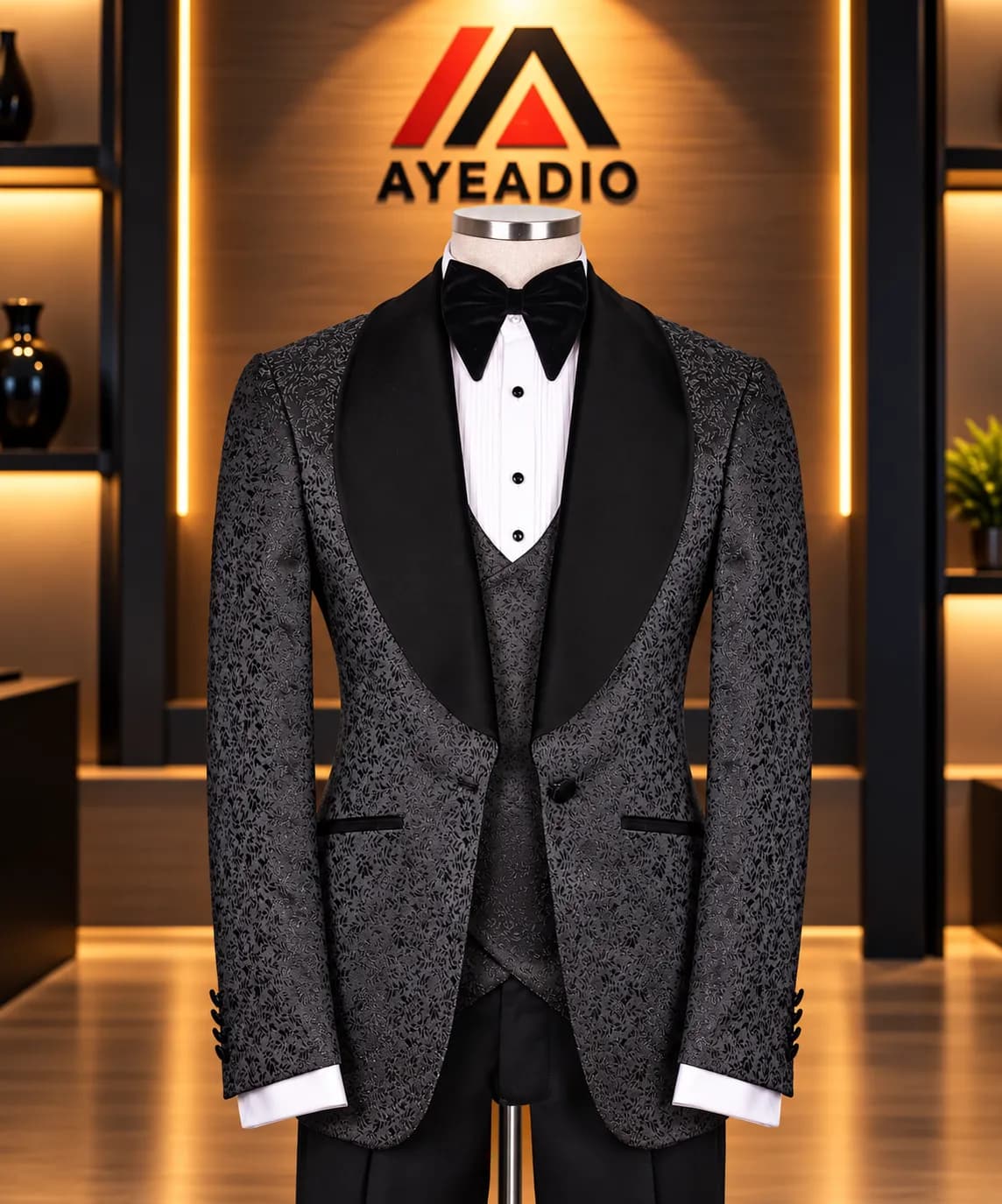 Burgundy Tuxedo — fabric detail
