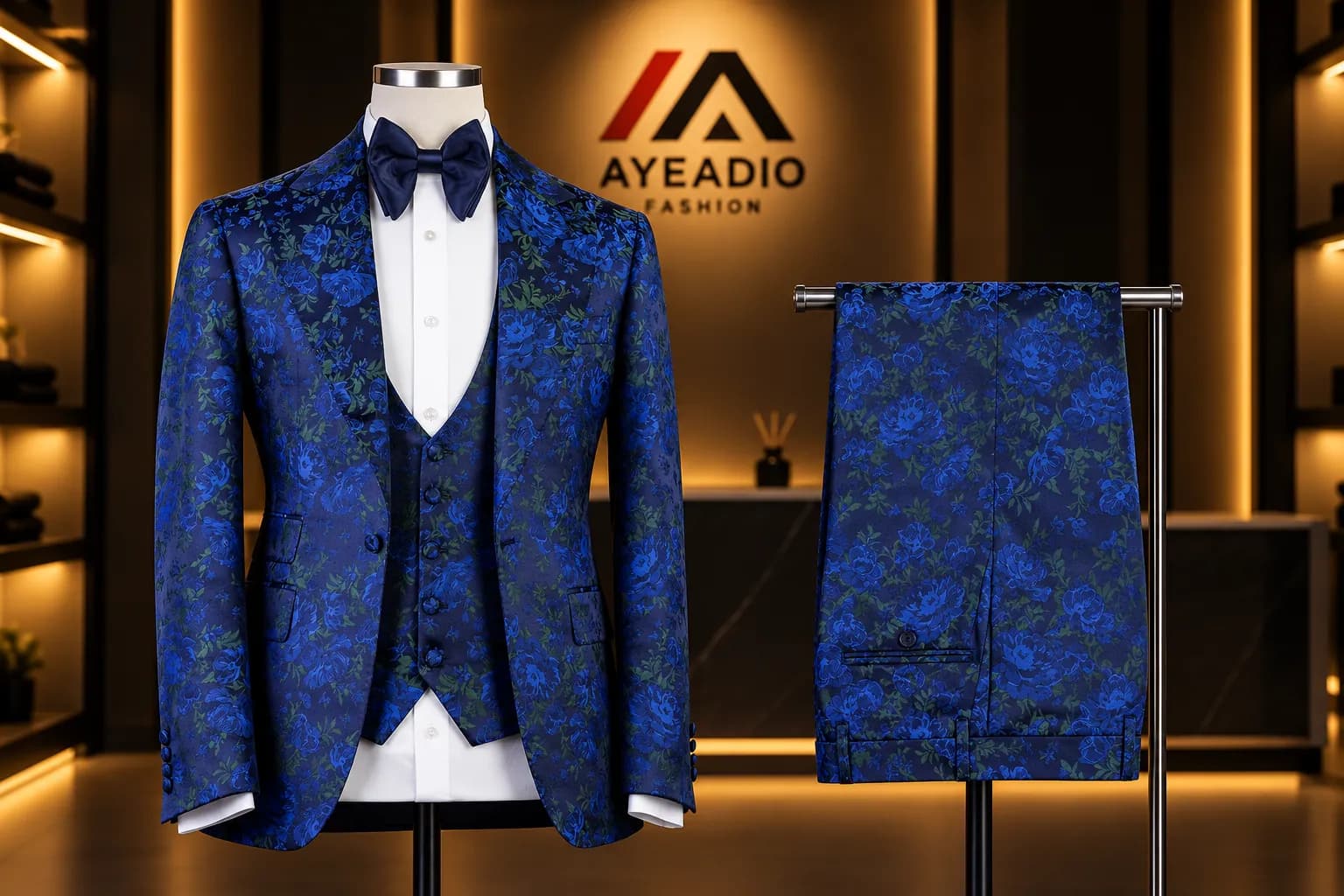 Blue 3 Piece Suit 48