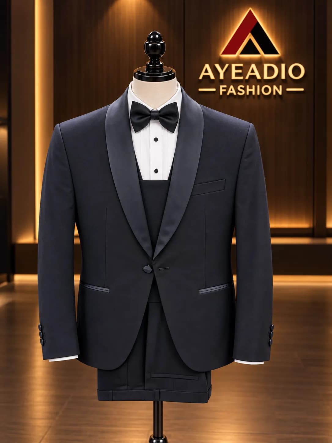 Kids Navy Blue Tuxedo