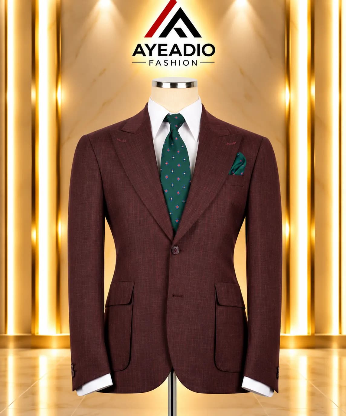 Sky Blue Patched Pocket Suit — view 7