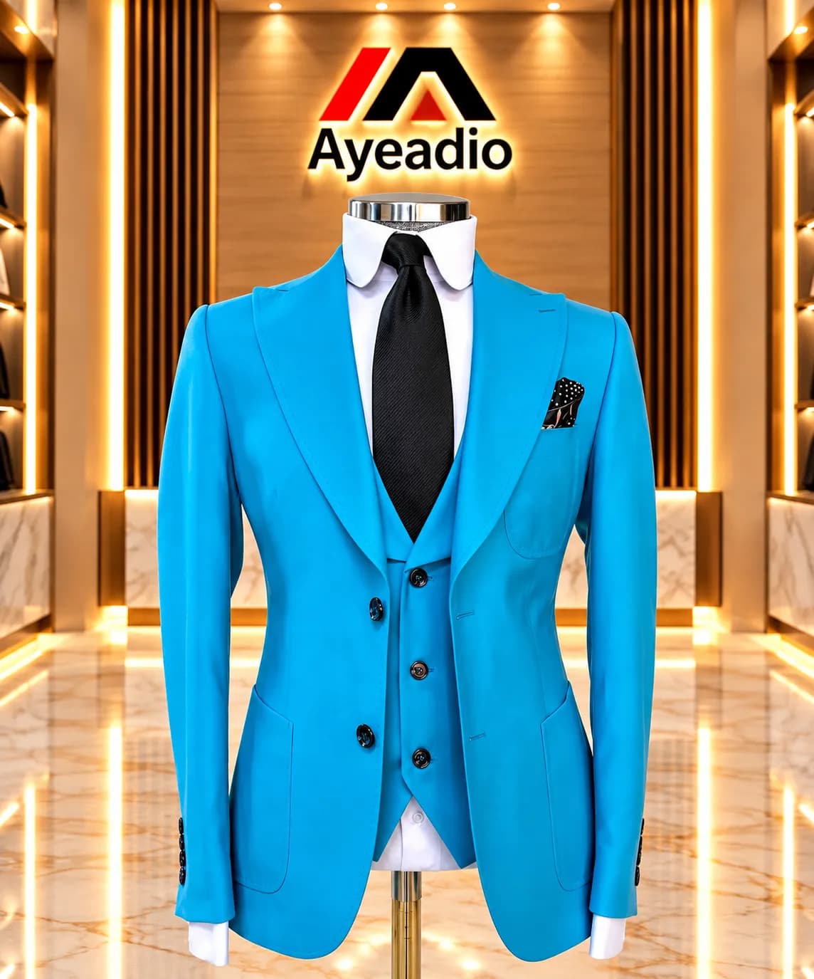Blue Patch Pockets Suit