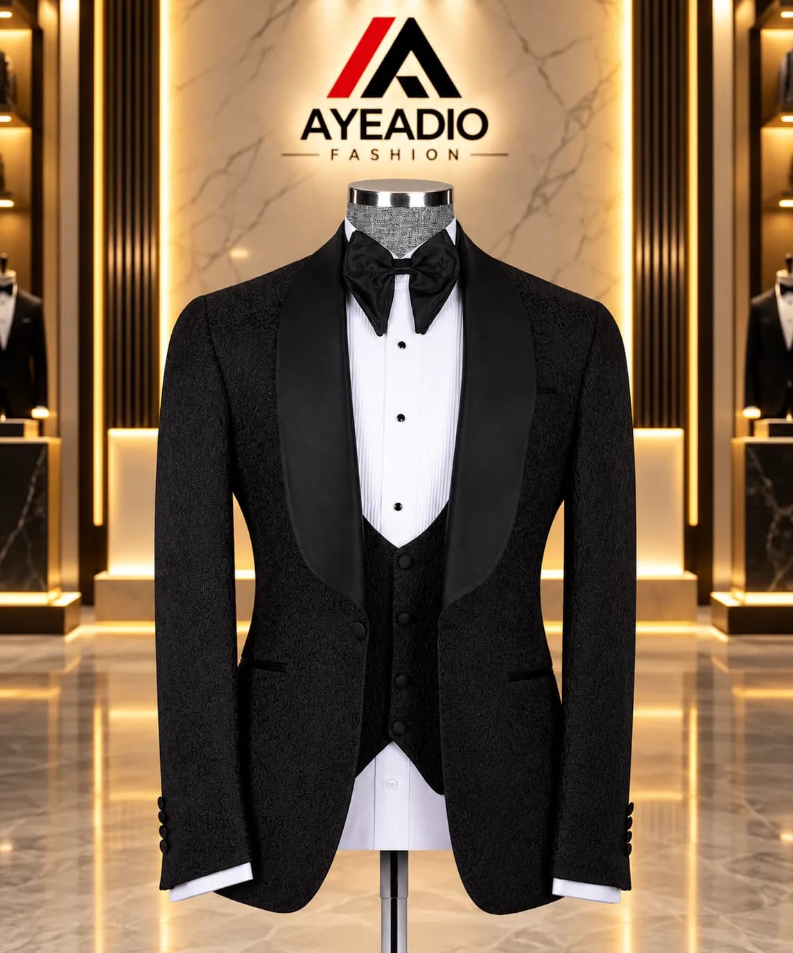 White Cocktail 3 Pieces Suit — view 4