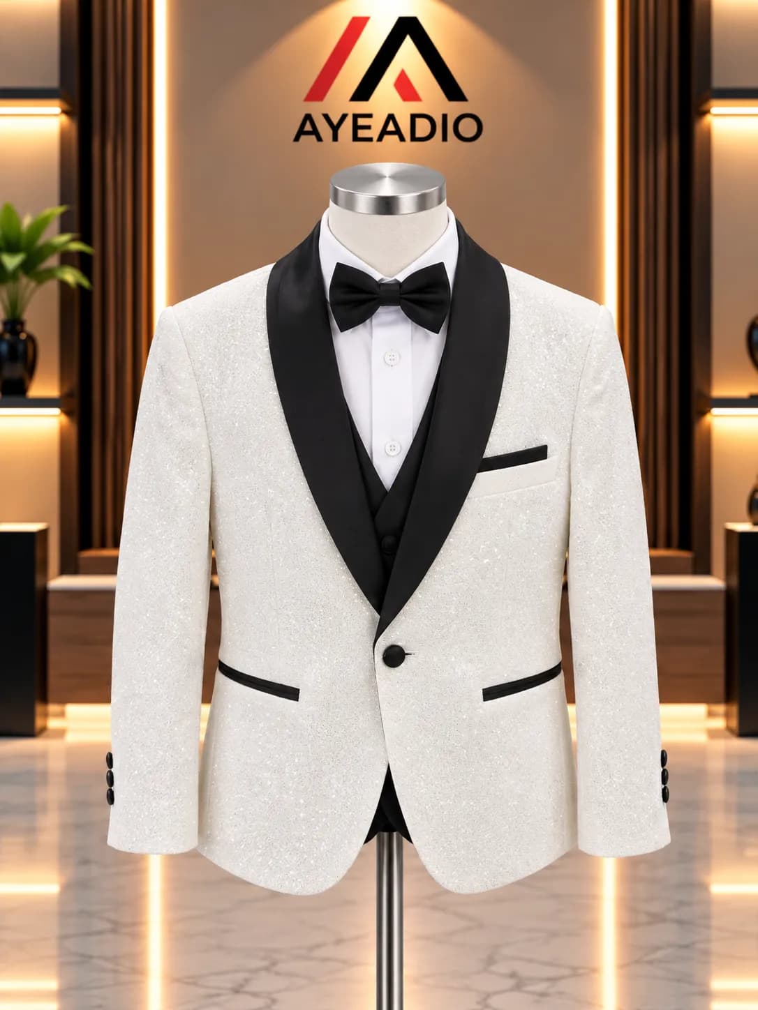 Kids Glitter 3 Pieces Tuxedo