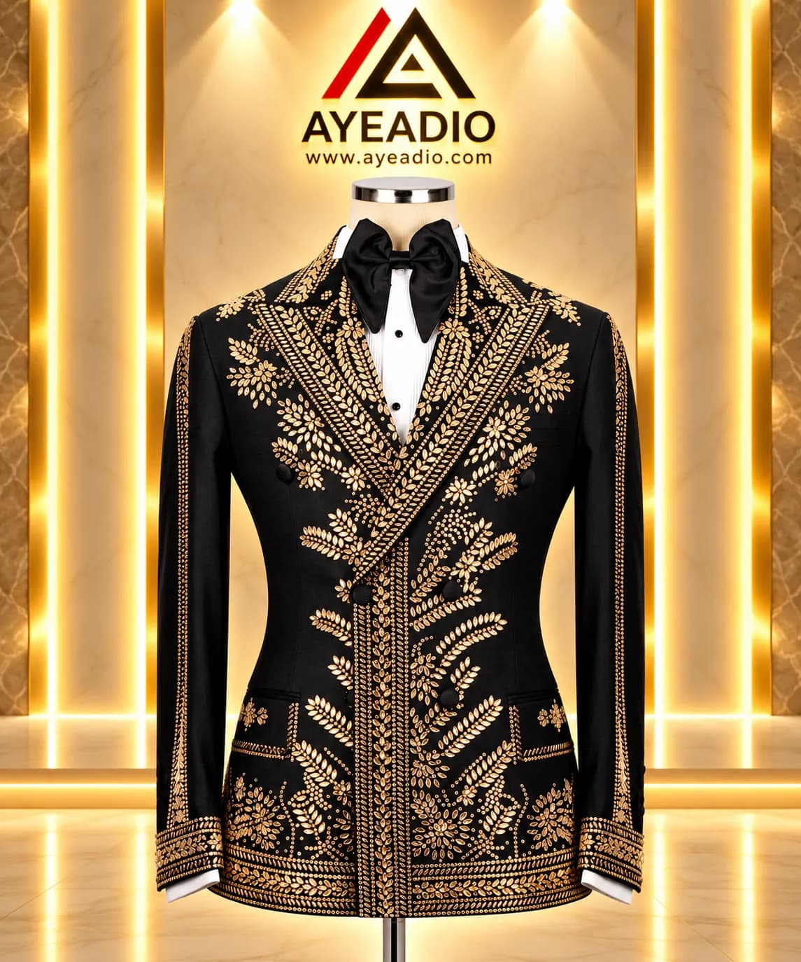 Breasted Silver Stones Tuxedo — styled