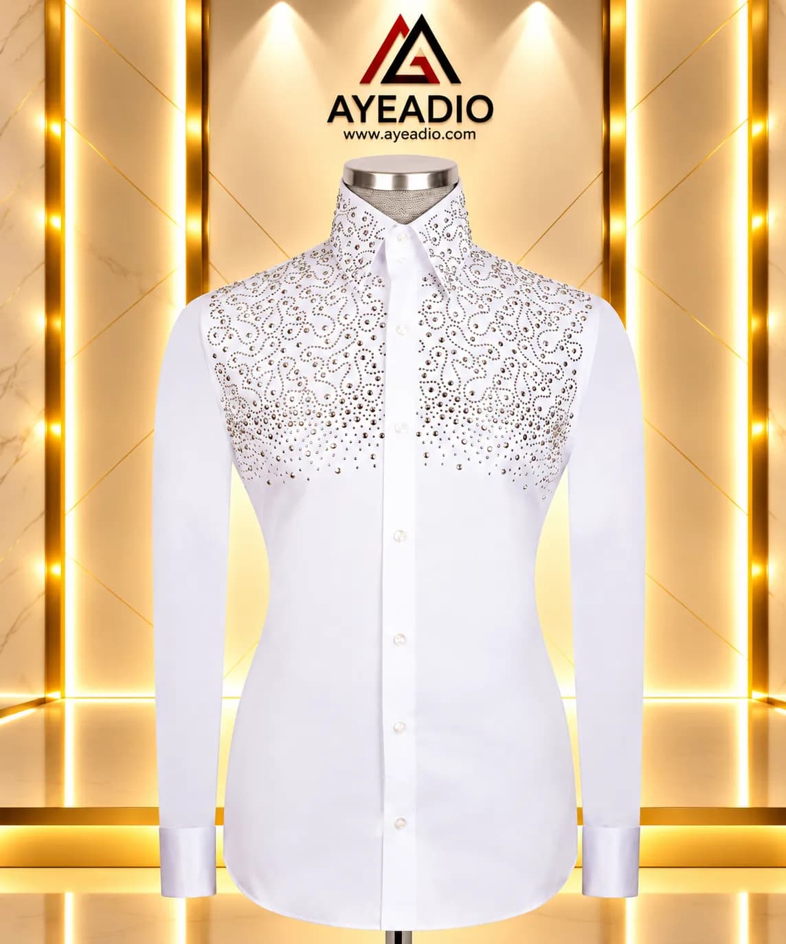 Blue Rhinestone Shirt — styled
