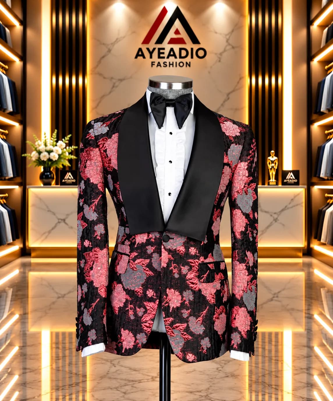 Gold 3 Pieces Tuxedo — styled