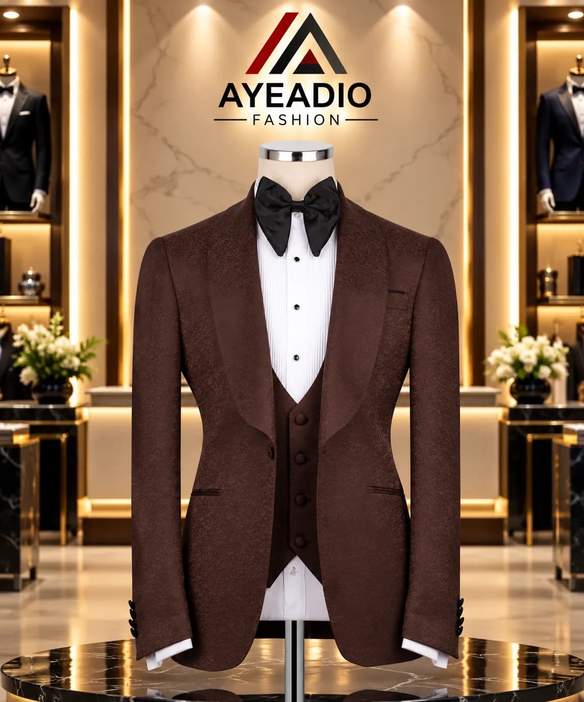 White Cocktail 3 Pieces Suit — view 5