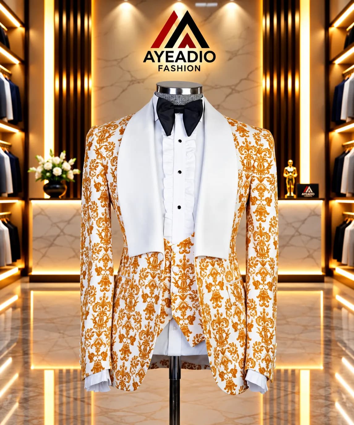 Gold 3 Pieces Tuxedo